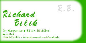 richard bilik business card